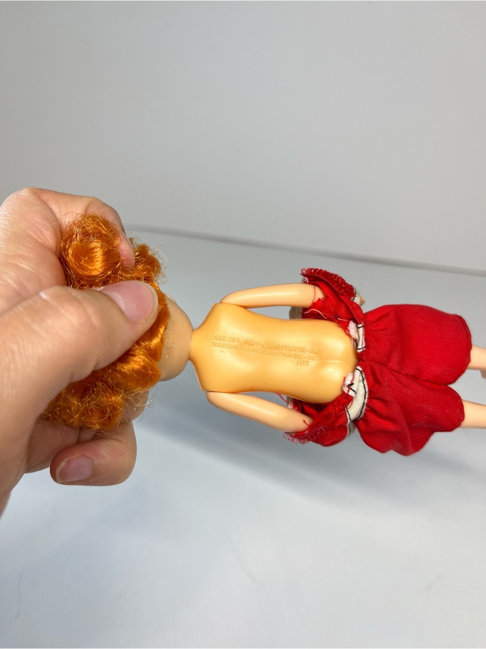 Vintage 1982 Annie Little Orphan Doll Red Hair 6" Toy Knickerbocker Movie Girl - Picture 4 of 13